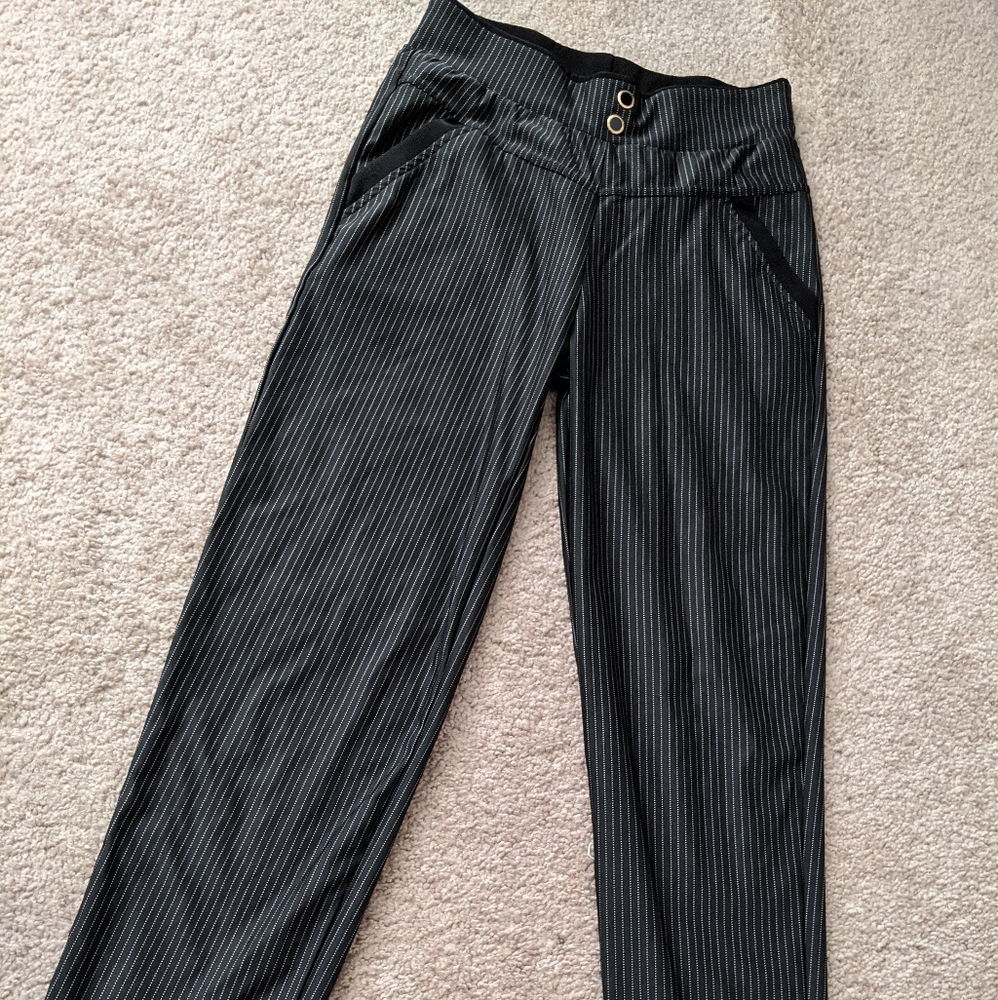Striped black pants